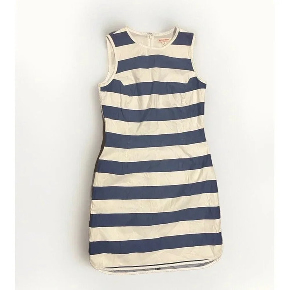 Brookes Brothers Woman’s Blue & White Striped Mid Dress‎ Size 6 - Picture 1 of 9